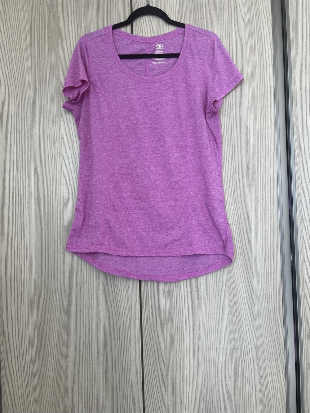 Athletic Works Scoop Neck Short Sleeve Tee in Heather Purple